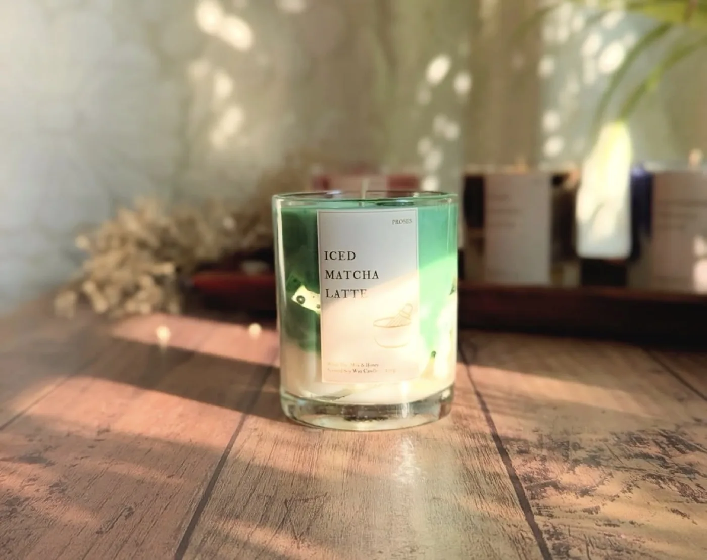 Original matcha candle product photo before styling
